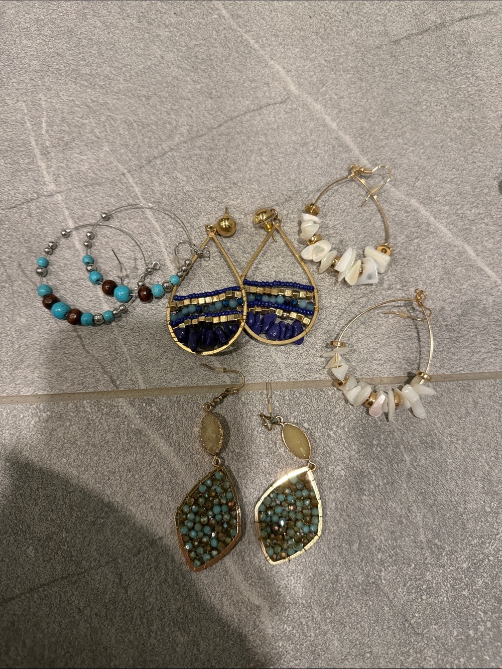 Park Lane Turquoise, Blue & White Mixed Style Earring Set